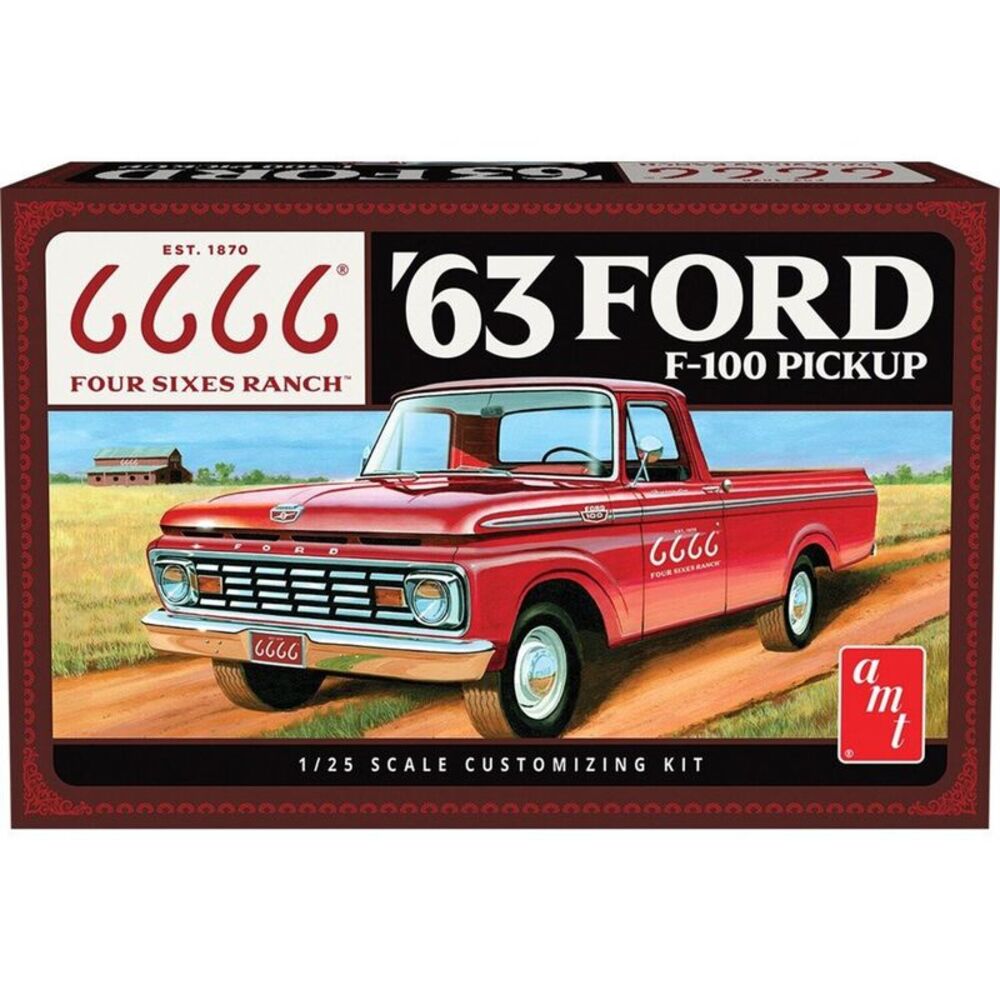 AMT 1963 Ford F-100 (Four Sixes Ranch) 1/25 Scale Model Kit  COLLECTIBLES